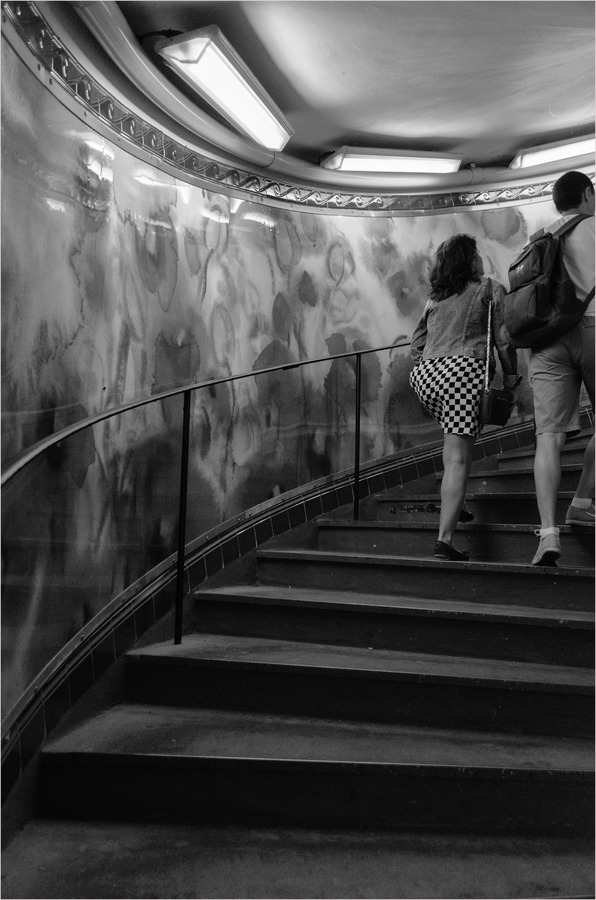  Leaving the Metro Abbesses Paris